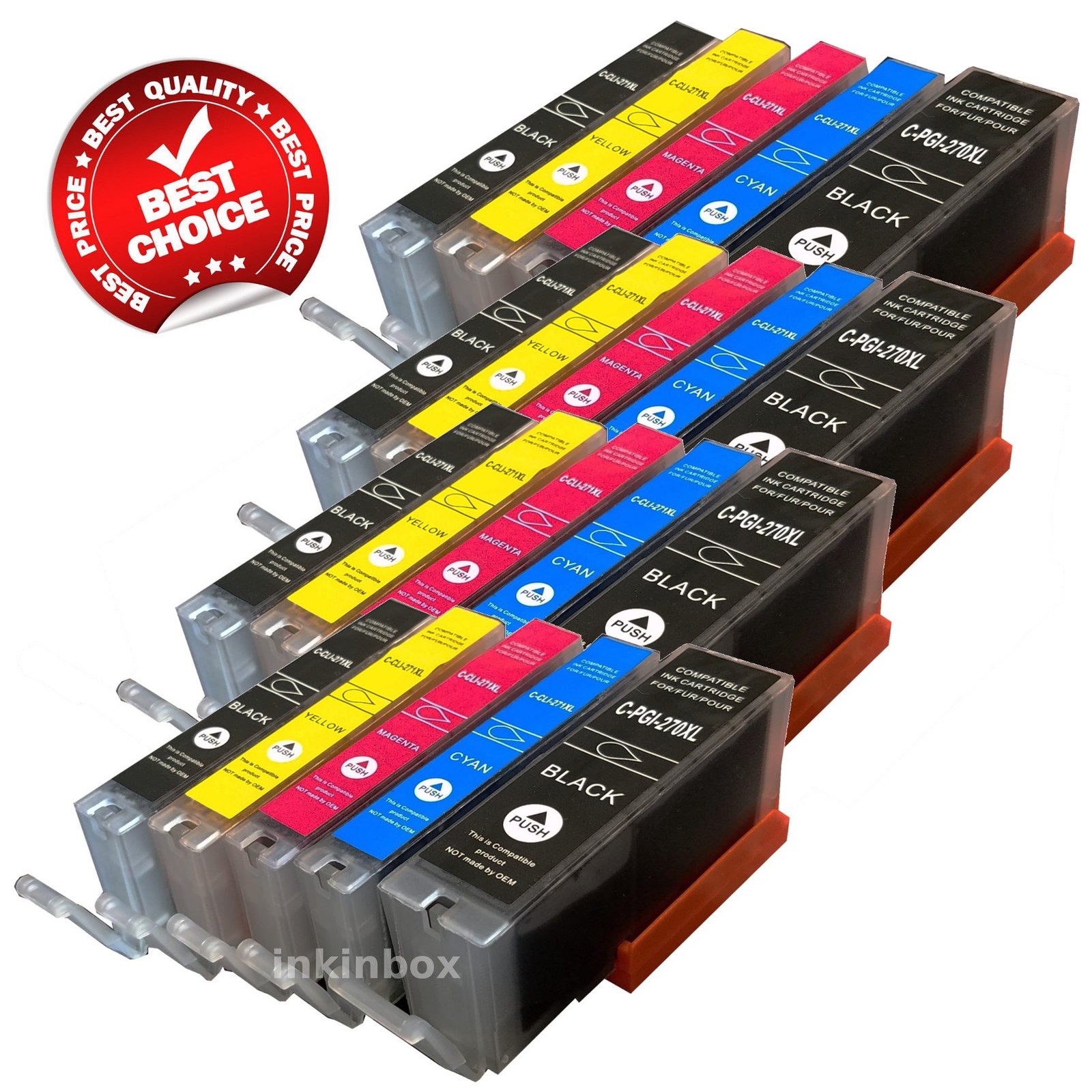 20PK PGI270XL CLI271XL Ink Cartridge For Canon PIXMA MG6820 MG6821 TS6020 TS5020