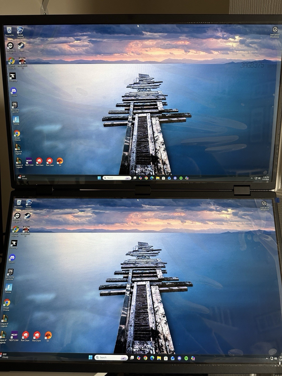 UPERFECT Delta Max M185E11 18.5” Dual Stacked Portable Monitor 100Hz Open box