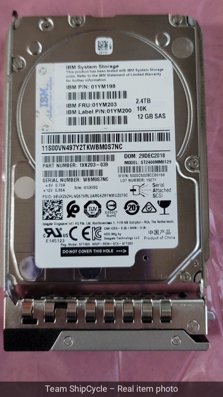 U57956 24TB 10K SAS 25 SAS 12G HARD DRIVE DELL SERVER R440 R540 R640 R74 G2U
