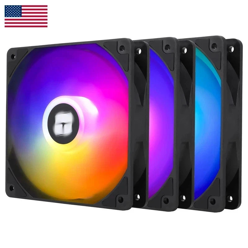 Thermalright Tl-C12C-S X3 Cpu Fan 120Mm Argb Case Cooler Fan 4Pin Pwm Silent