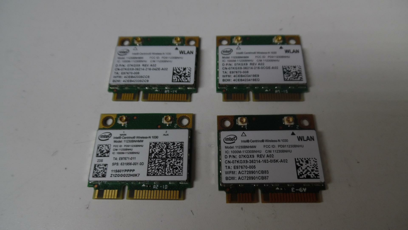 Lot of 4 Original Dell Inspiron Series WiFi/WLAN Wireless Card - 11230BNHMW
