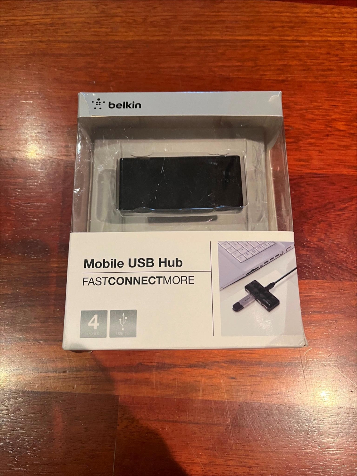 BELKIN HI-SPEED USB 2.0 F5U404PBLK 4-PORTS MOBILE EXTERNAL USB HUB