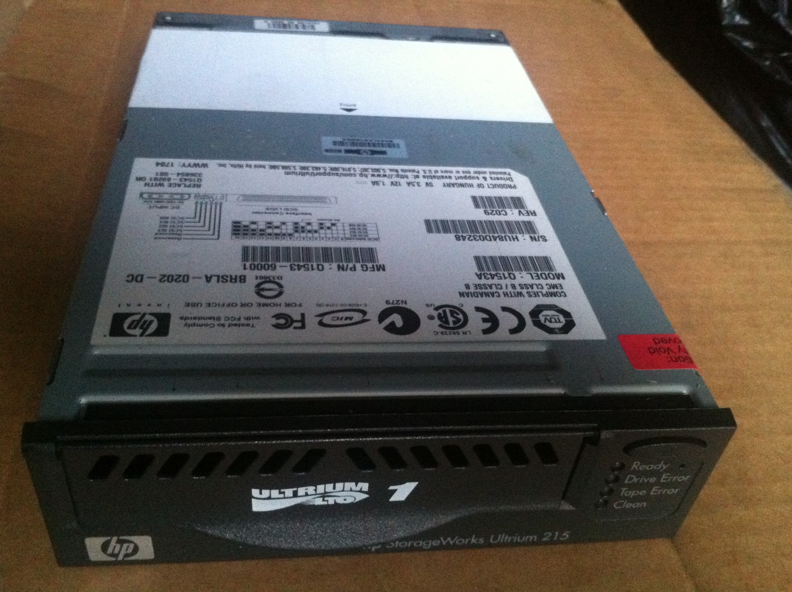 HP Ultrium 215 Q1543A Q1543-6001 Q1543-69201 336854-001 Internal Tape Drive LTO1