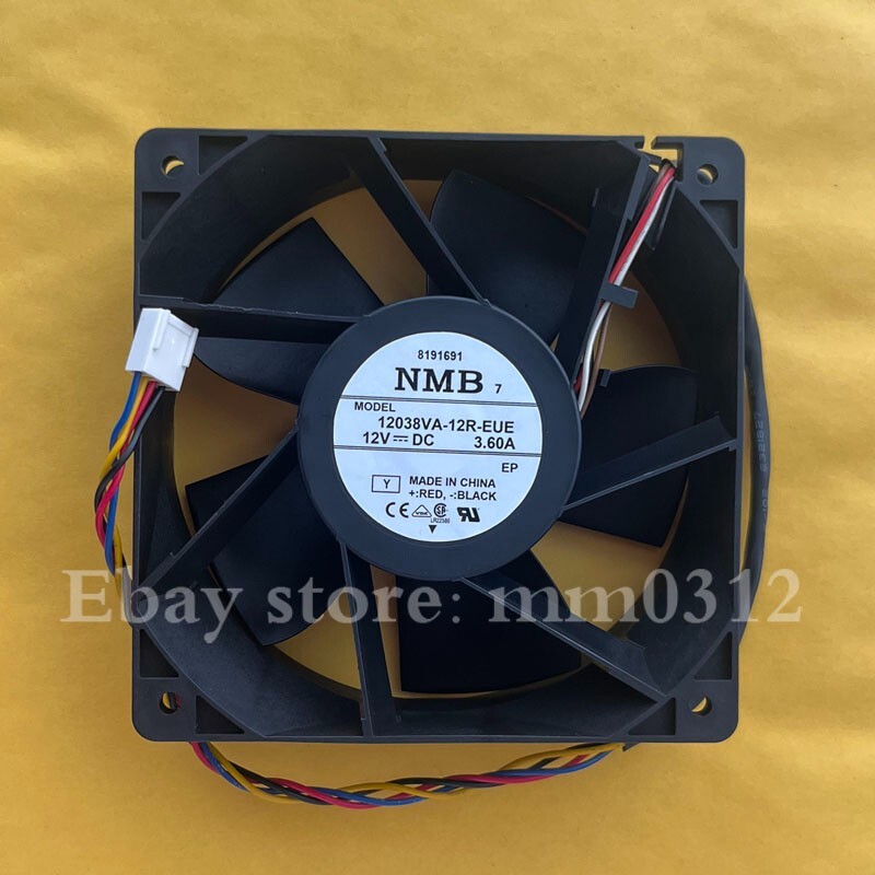 1X   large air flow cooling fan 12038VA-12R-EUE 12038 12V 3.6A 12CM