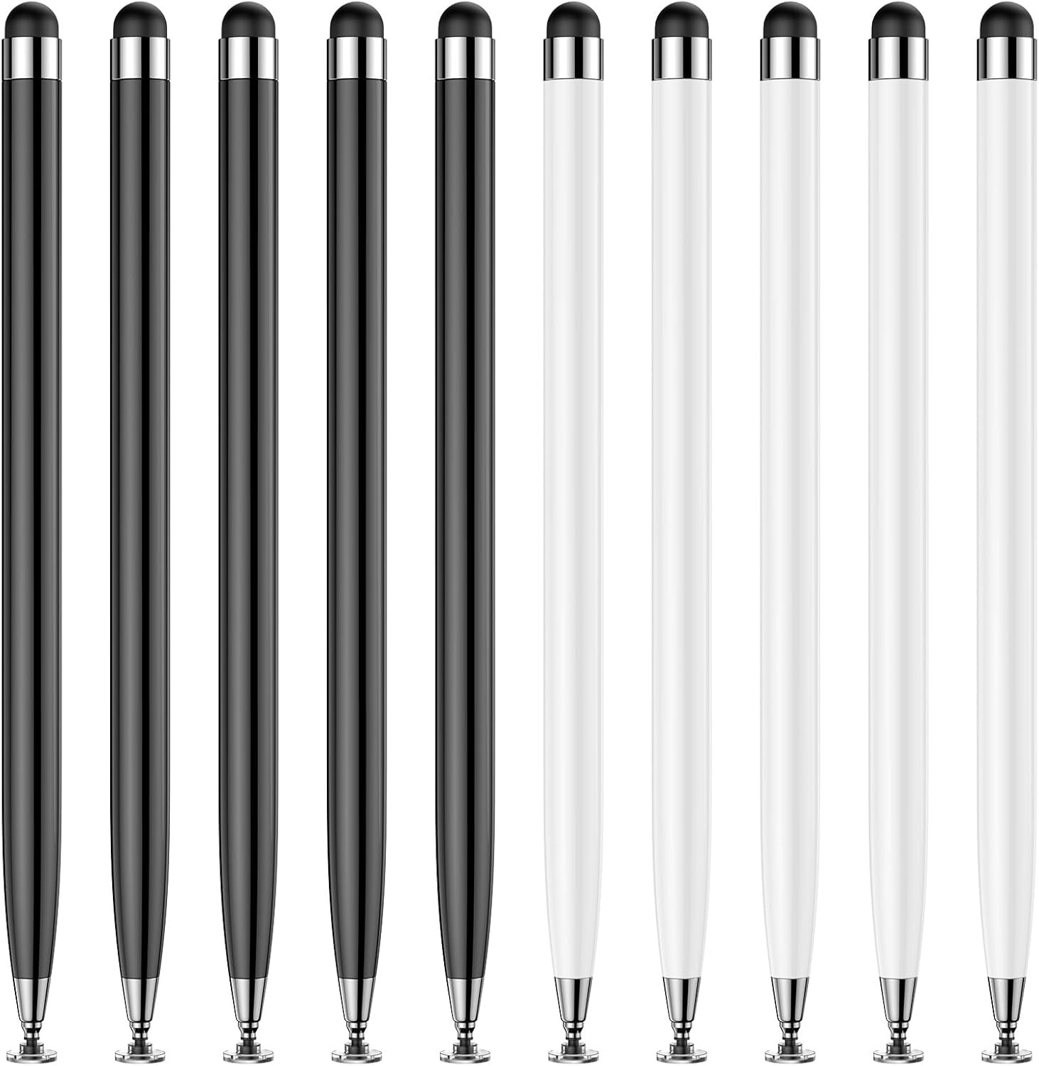 10 PCS Stylus Pen for Touchscreen, Lightweight 2 in 1 Dual-Tip Design, for Drawi