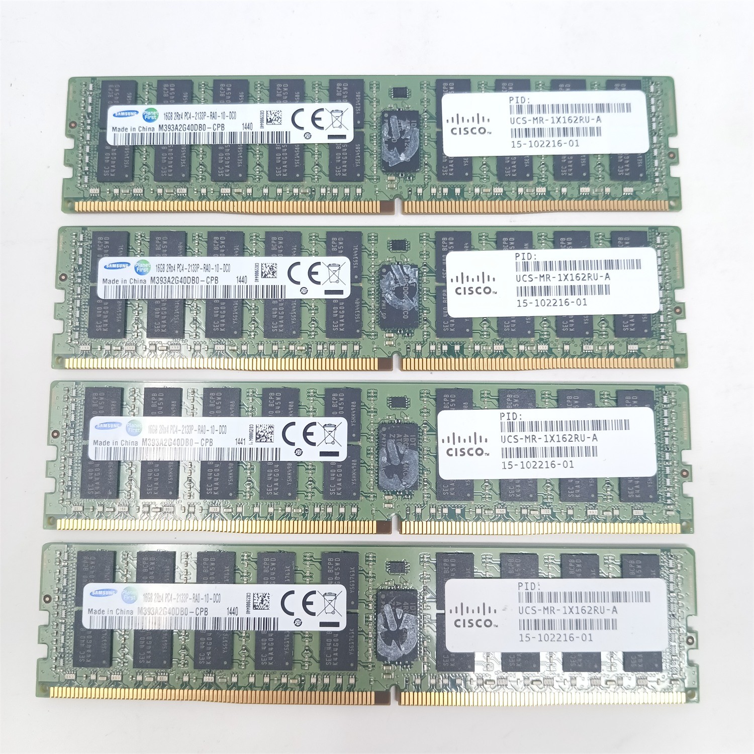 64GB (4x16GB) Cisco Samsung DDR4-2133P ECC Reg RAM UCS-MR-1X162RU-A M393A2G40DB0