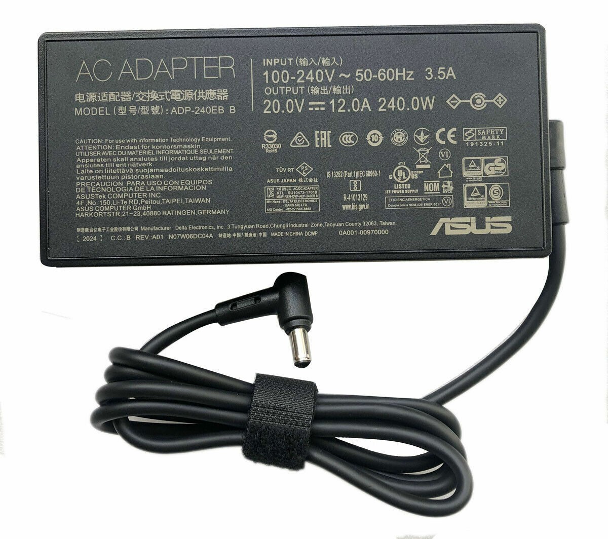 240W AC Adapter Charger For ASUS ROG Strix G15 G512LI-GTX1650TB 20V 12A