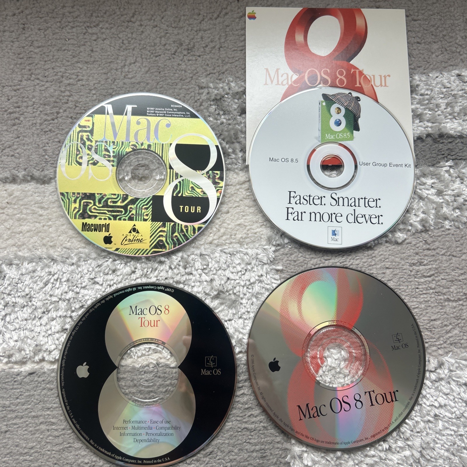Apple Mac OS8 Tour CD lot of 4 Vintage Promotional Item 