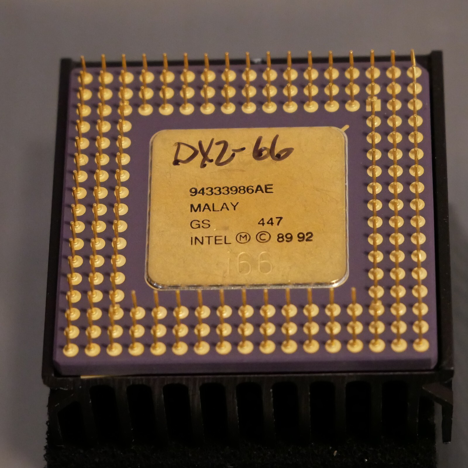Intel i486DX2 66MHZ 80486DX2 CPU Processor Tested & Working with Heatsink 09