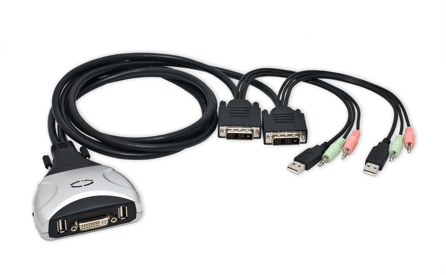 Syba 2-Ports DVI KVM Switch + Audio + 2-port USB Hub