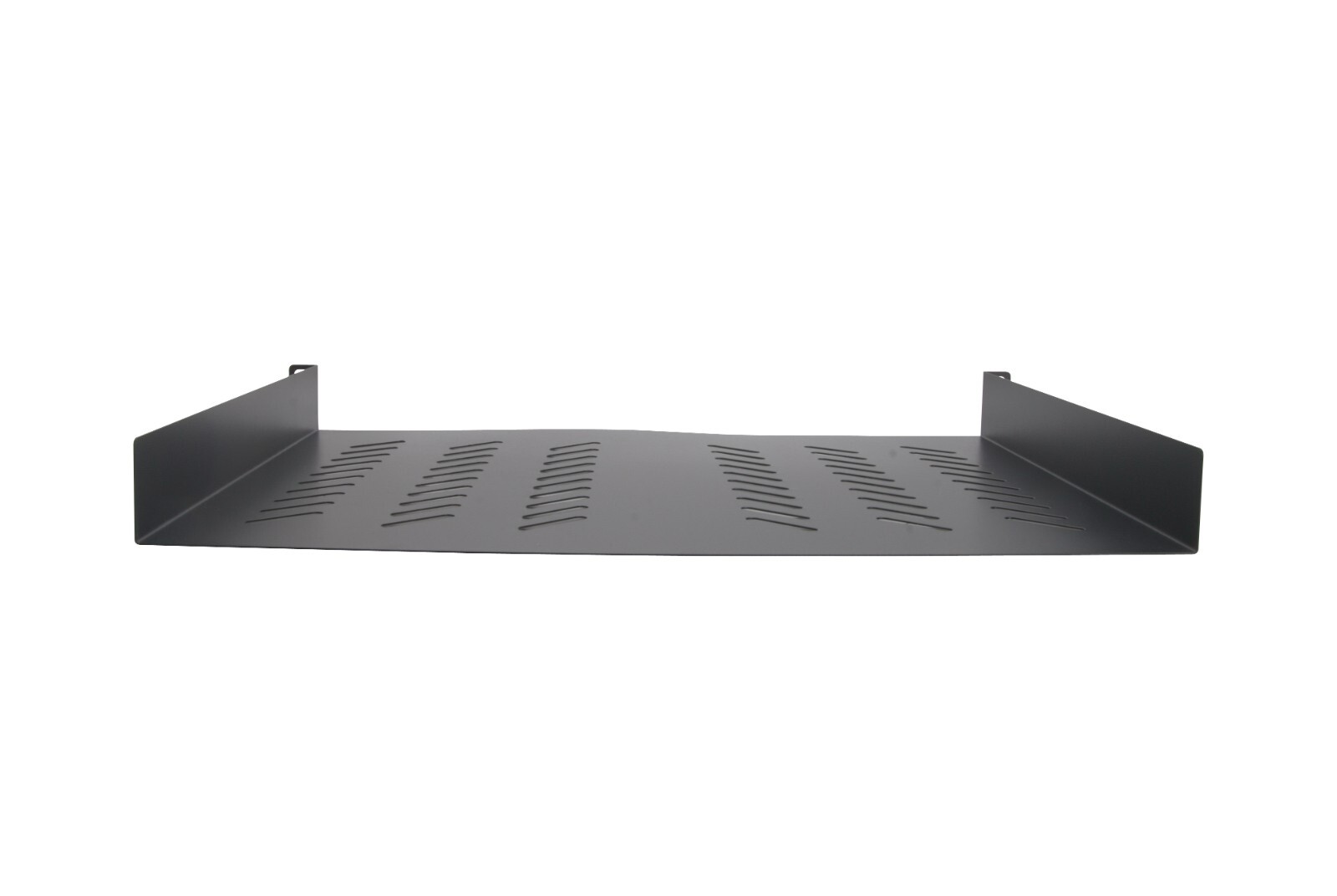 1U 19" Universal Vented Server Shelf Rack Tray Mount, No Lip, 14in (350mm) Depth