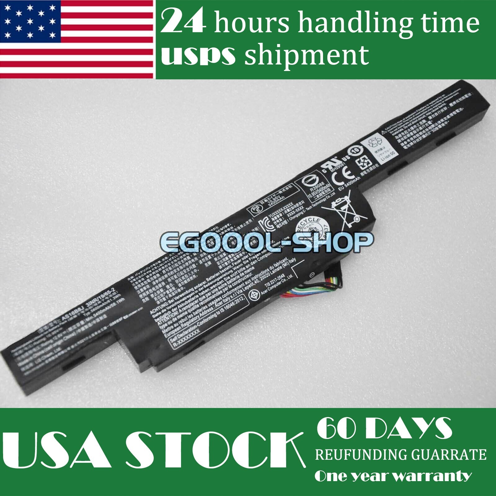 USA 5600mah New Genuine AS16B5J Battery for Acer Aspire E5-575G E5-575G-75MD
