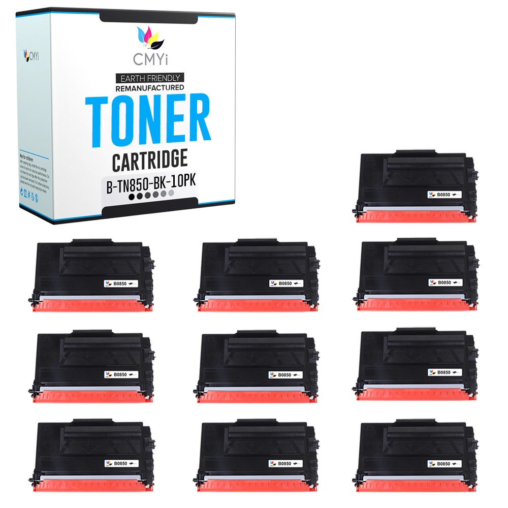 CMYi 10-Pack Compatible TN850 Toner fits Brother DCP-L5500DN L5600DN HL-L5000D