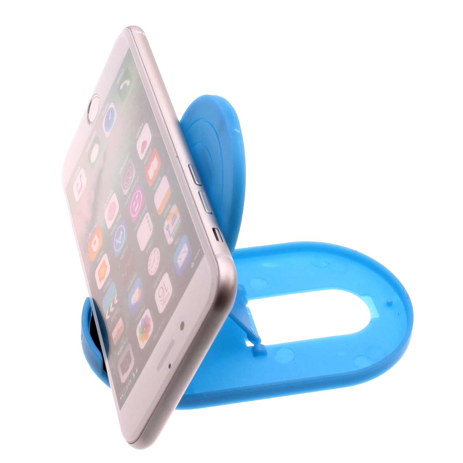 For Galaxy A05/A06/A07 - Fold-up Stand Blue Holder Travel Desktop Cradle