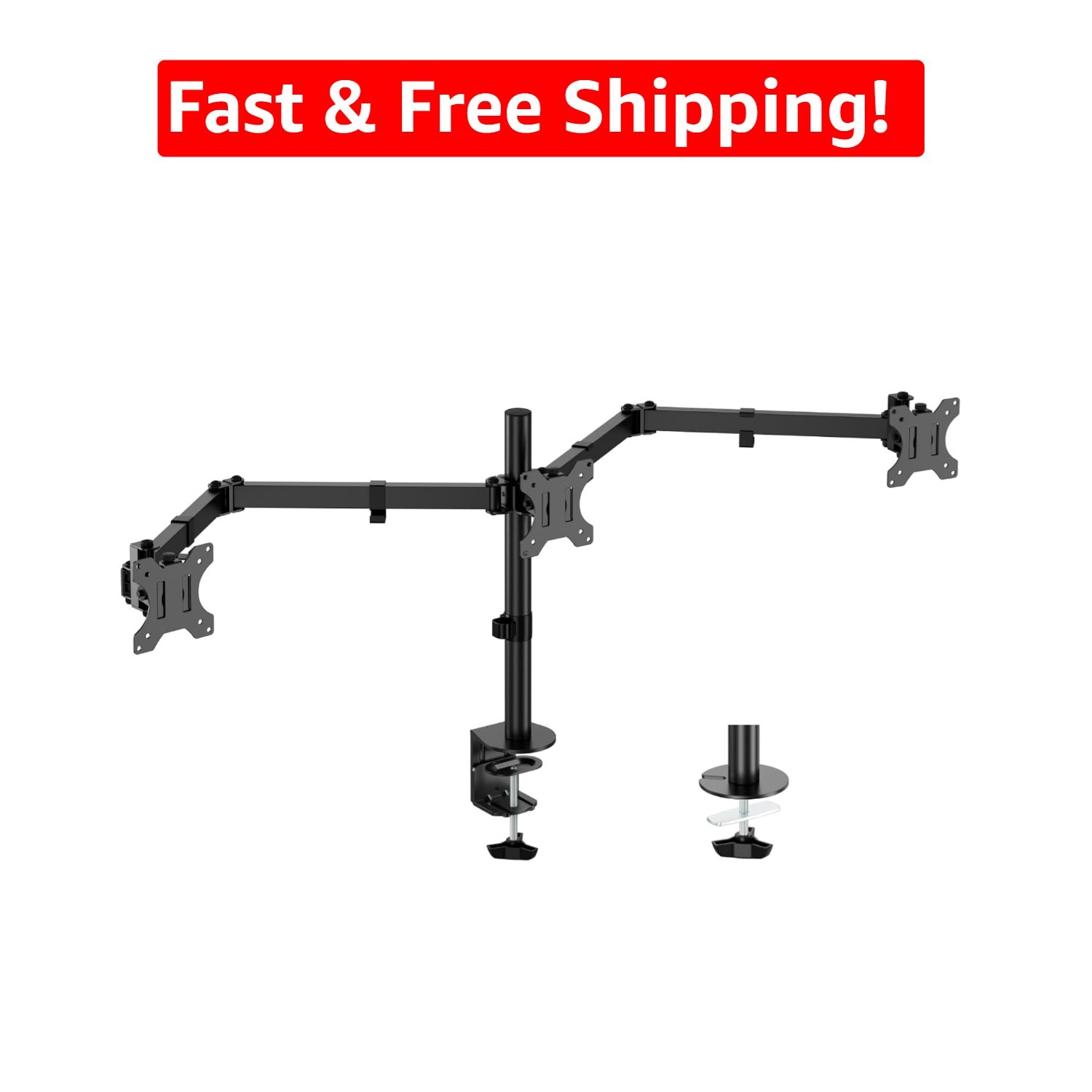 UPGRAVITY Triple Monitor Desk Mount,Three Monitors Stand Fits 3 Screens up