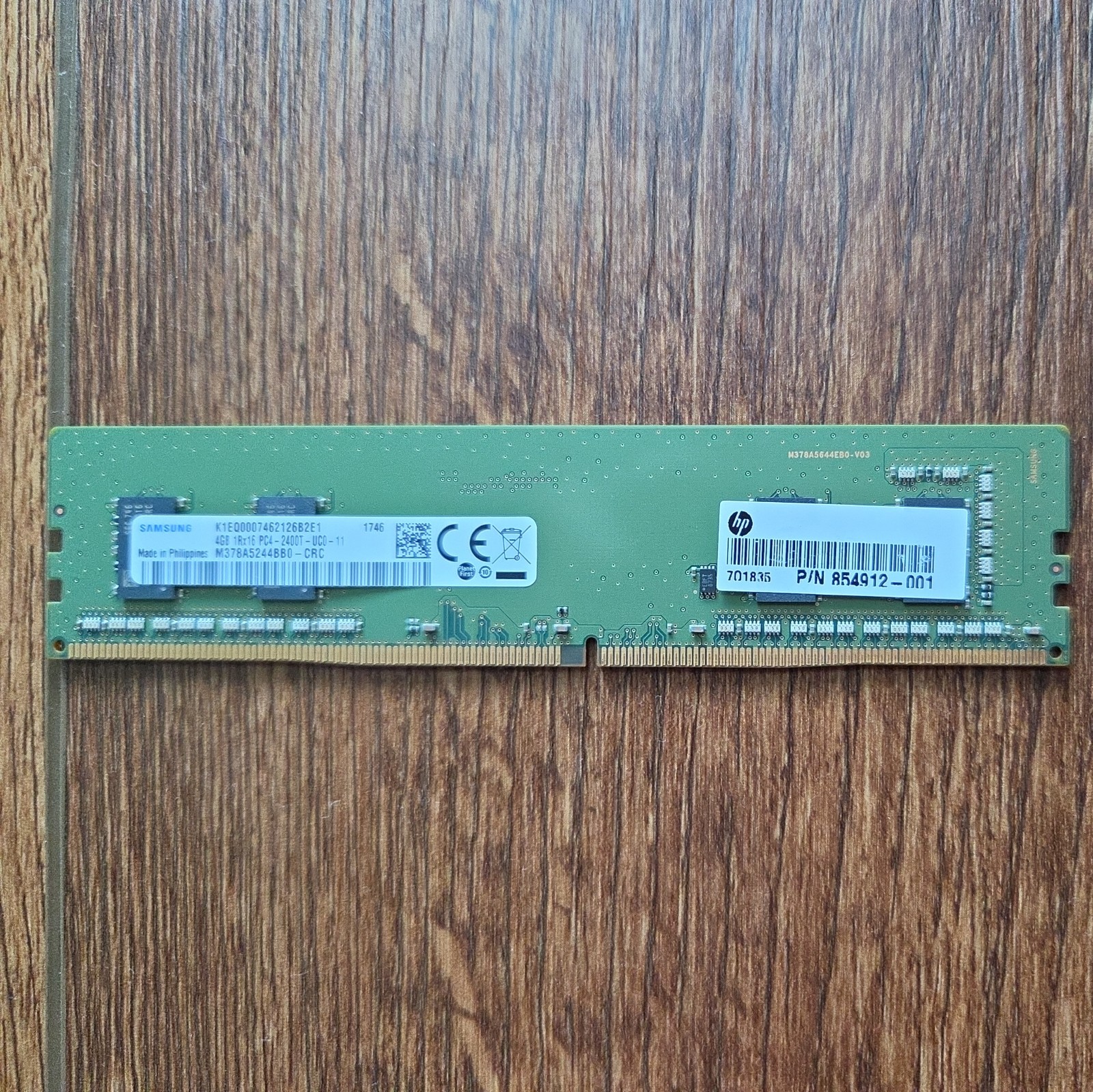 SAMSUNG 4GB 1RX16-PC4-2400T-UCO-11 P/N-854912-001