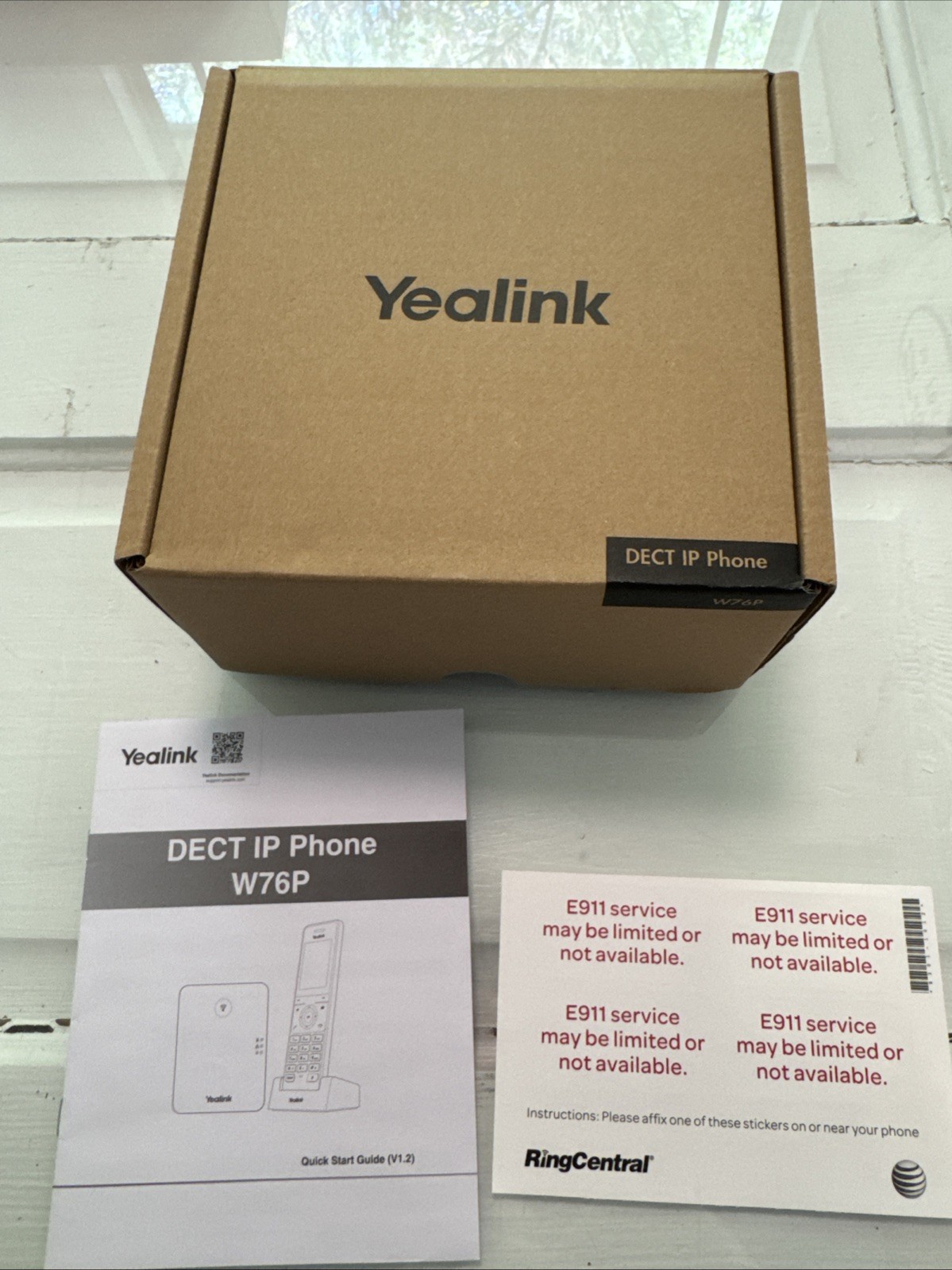Yealink W76P Cordless DECT W56H Handset IP Phone W70B Base Excellent w-new cords