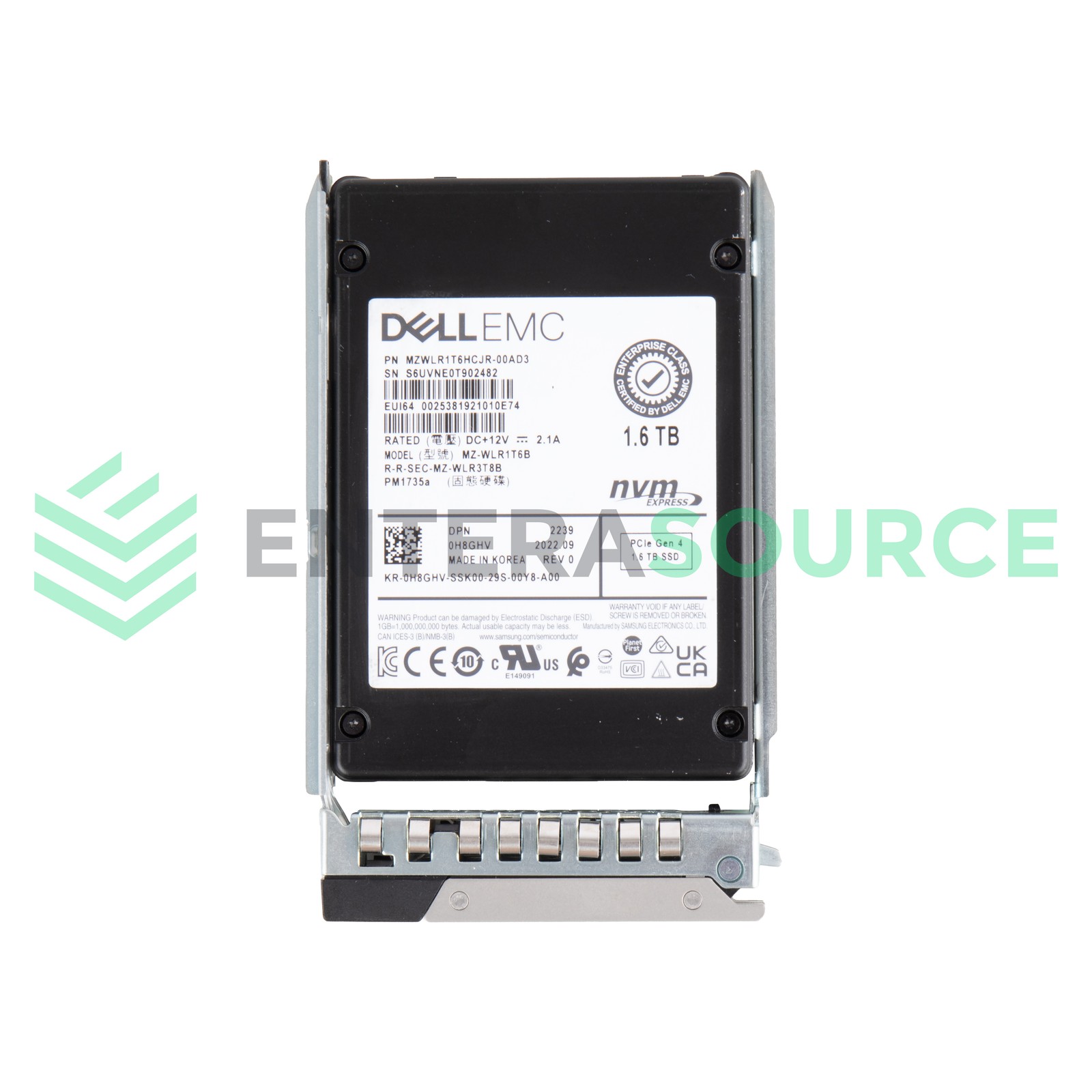 Dell H8GHV 1.6TB TLC NVMe U.2 2.5" Gen4 x4 MU Solid State Drive | MZ-WLR1T6B