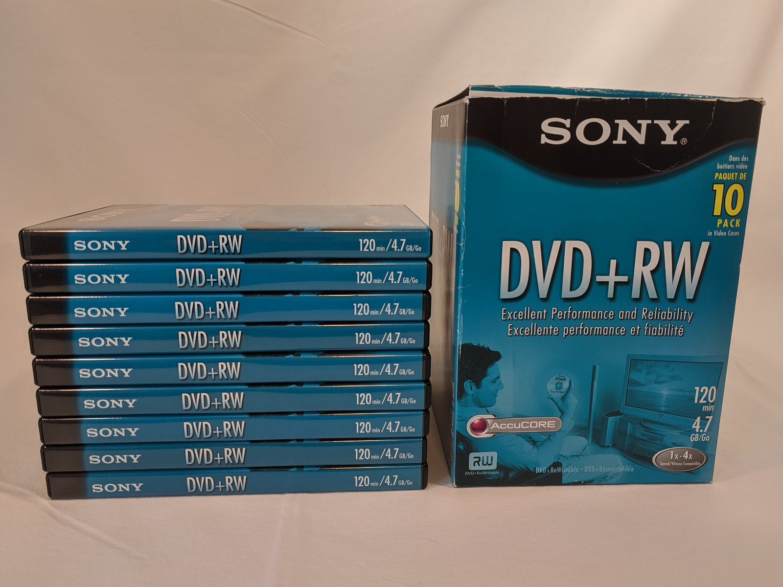 Sony DVD+RW 120 Minute 4.7 GB  Rewriteable - Opened Nine Only