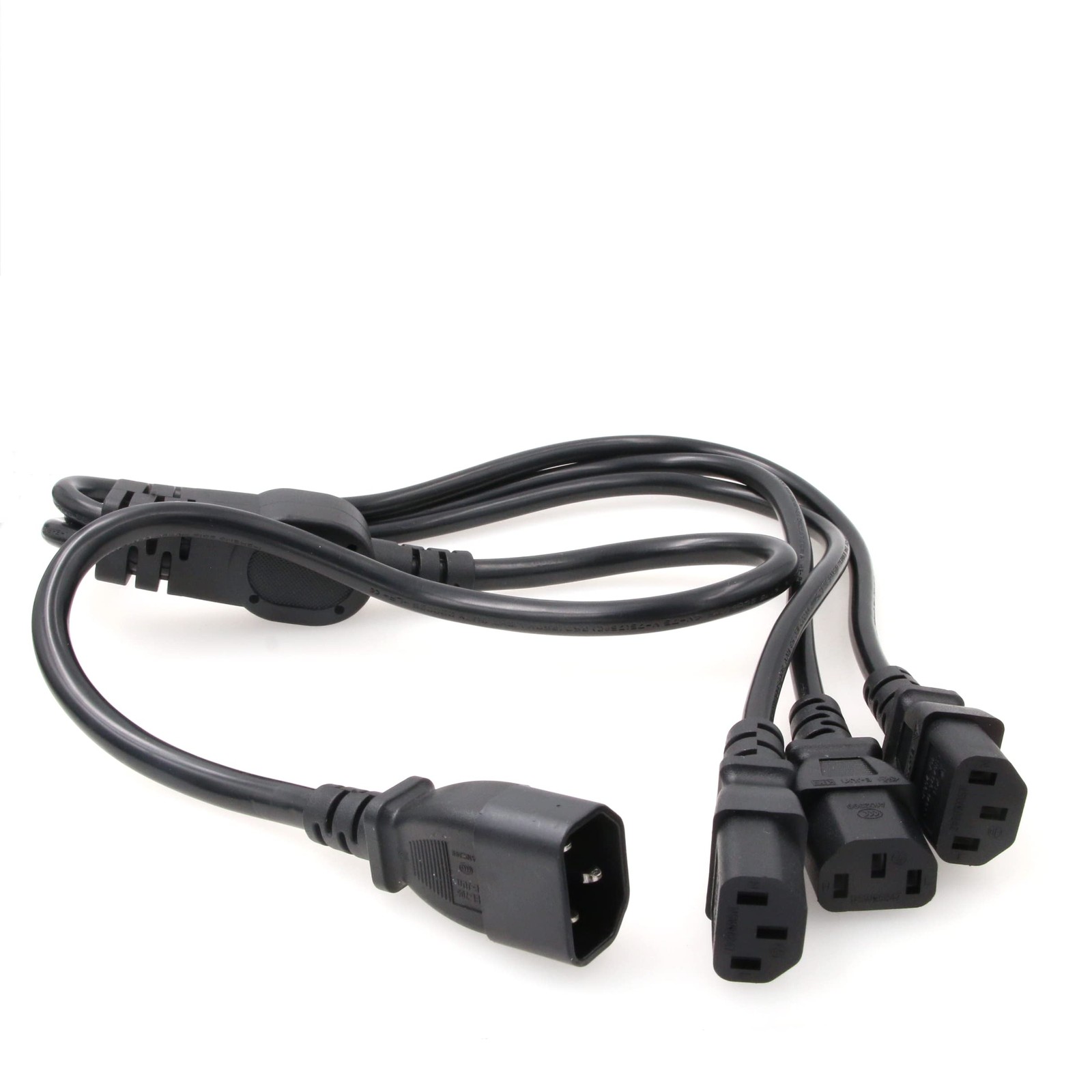 IEC 320 C14 Male to 3 x C13 Female Y Splitter Power Cable 1ft (3ft /100cm)