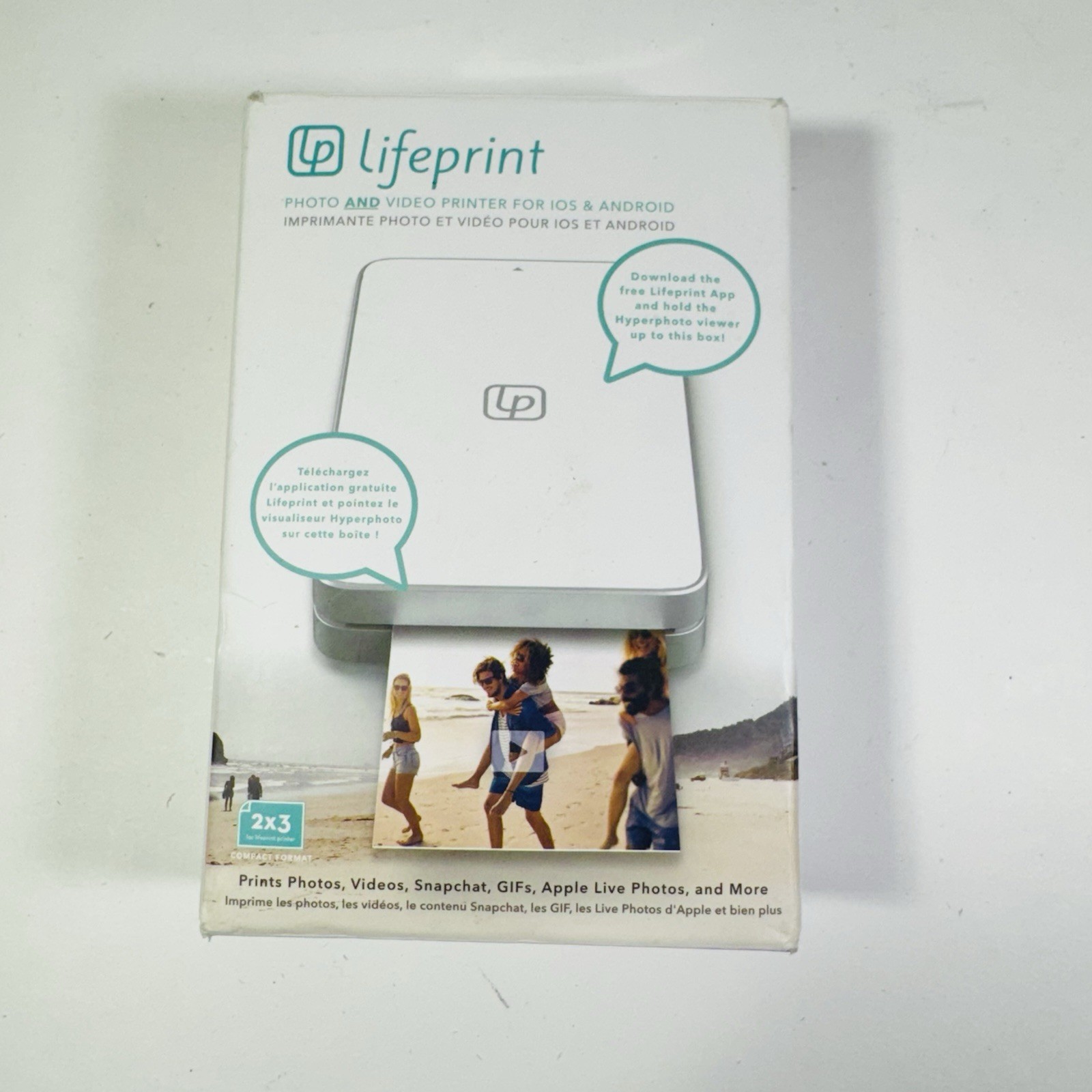 Lifeprint 2x3 Portable Bluetooth Photo Color Printer for iPhone, Android, Mobile