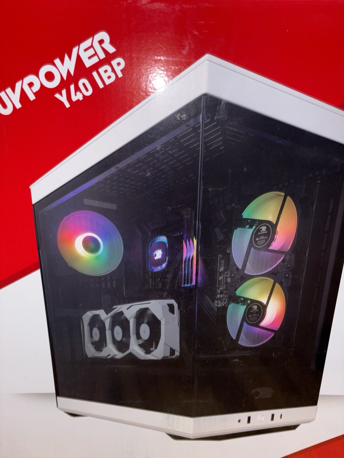 iBUYPOWER Y40 IBP ATX Mid Tower Case Tempered Glass aRGB Black