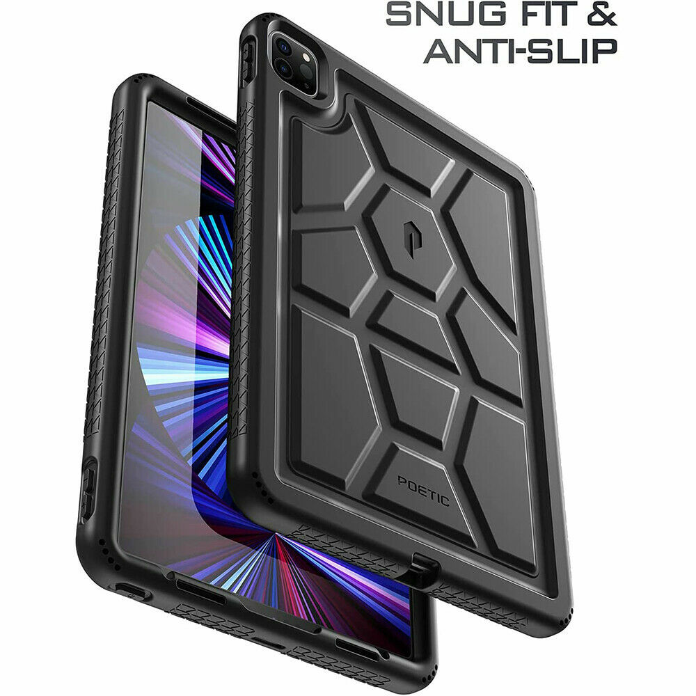 For Apple iPad Pro 11 2021 Case Heavy Duty Shockproof Kids Tablet Cover Black