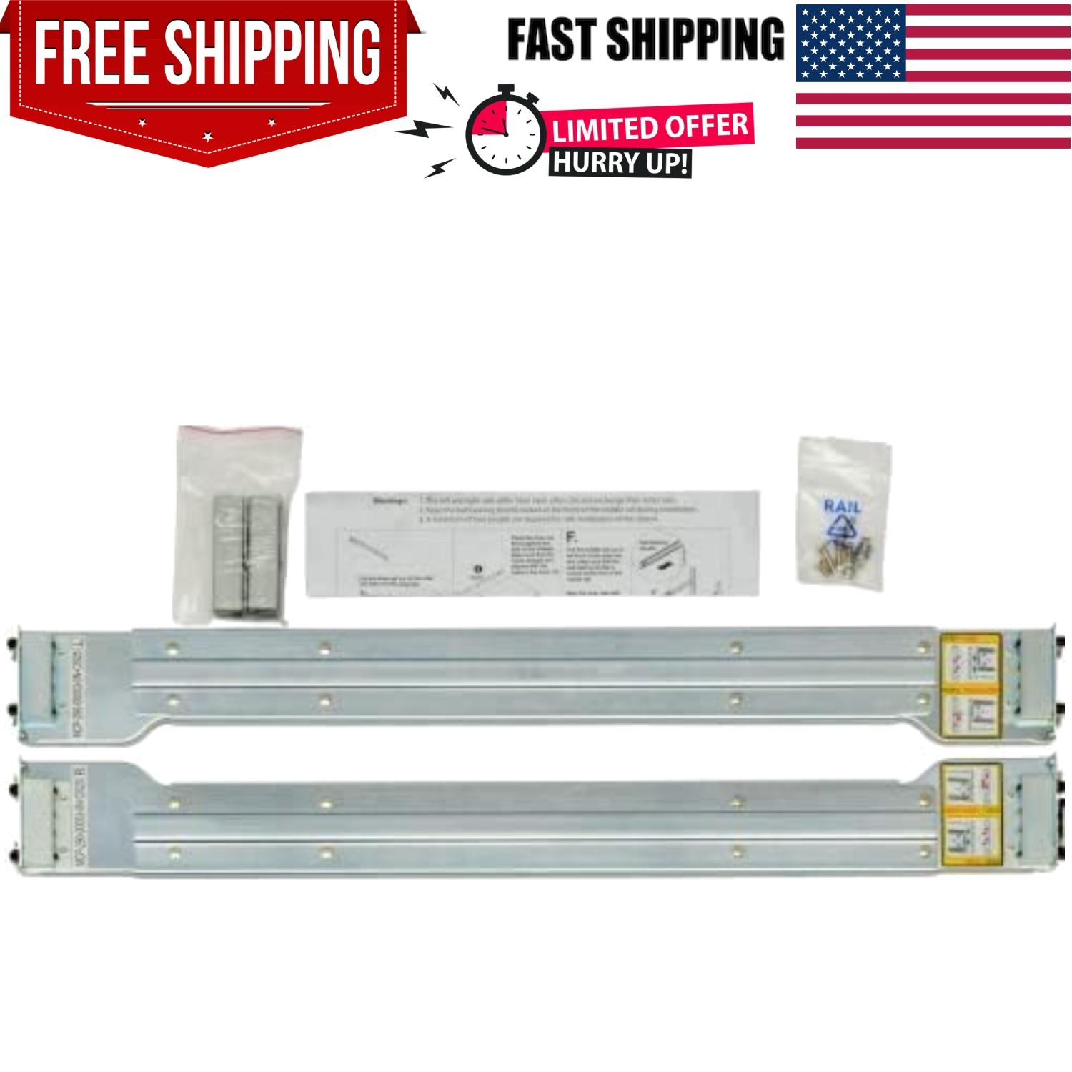 Long Rail Kit for TrueNAS Mini R - Rackmount ZFS Storage Server with 12 Drive...