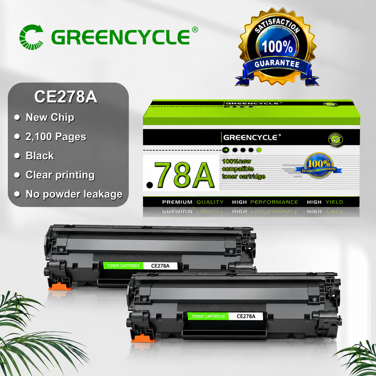 CE278A 78A Black Toner Cartridge 2PK for HP P1566 P1600 P1606dn M1536 M1536dnf