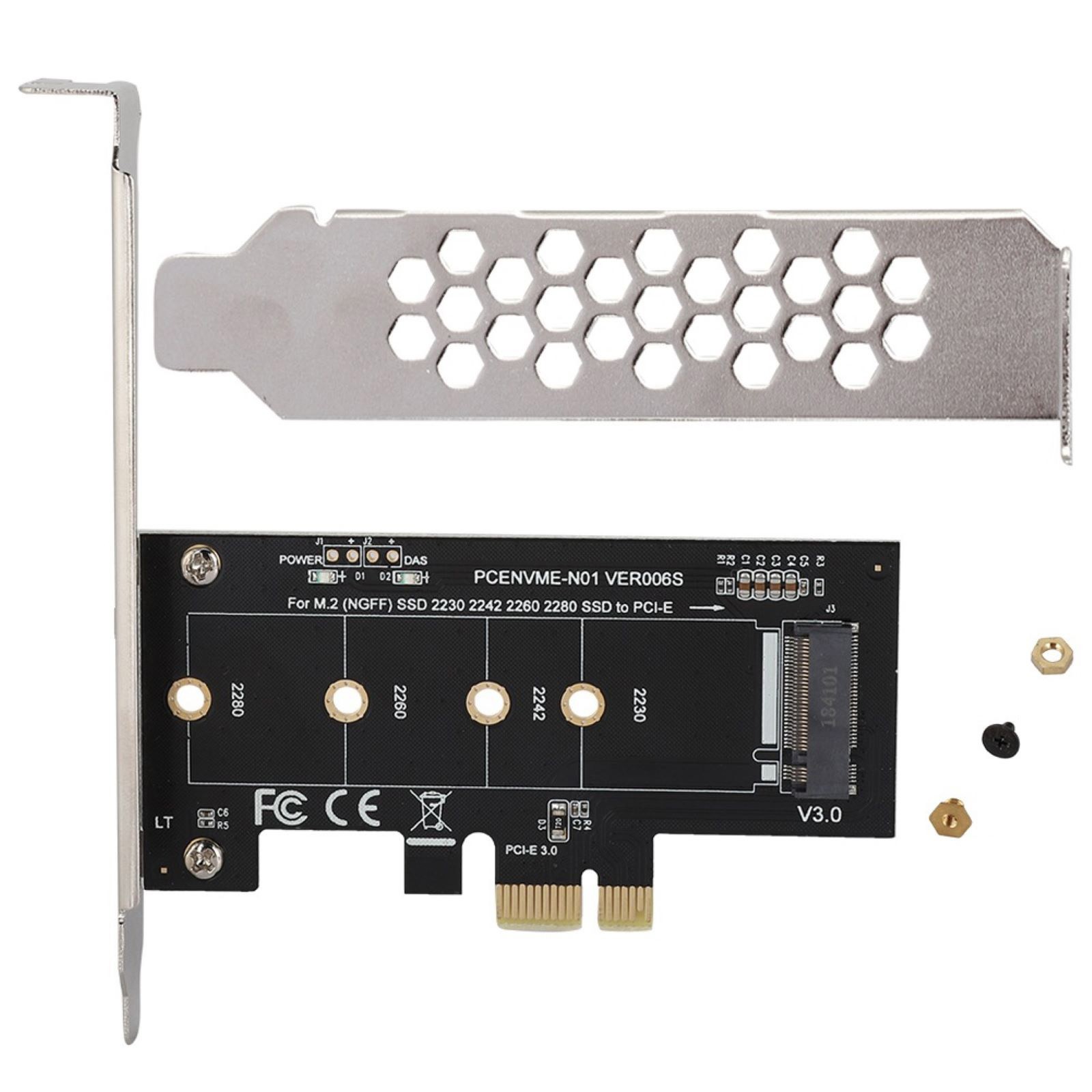 1pc PCI-Express 1X to M.2 NGFF Adapter Card PCIE 3.0 X1 to NVME SSD M2