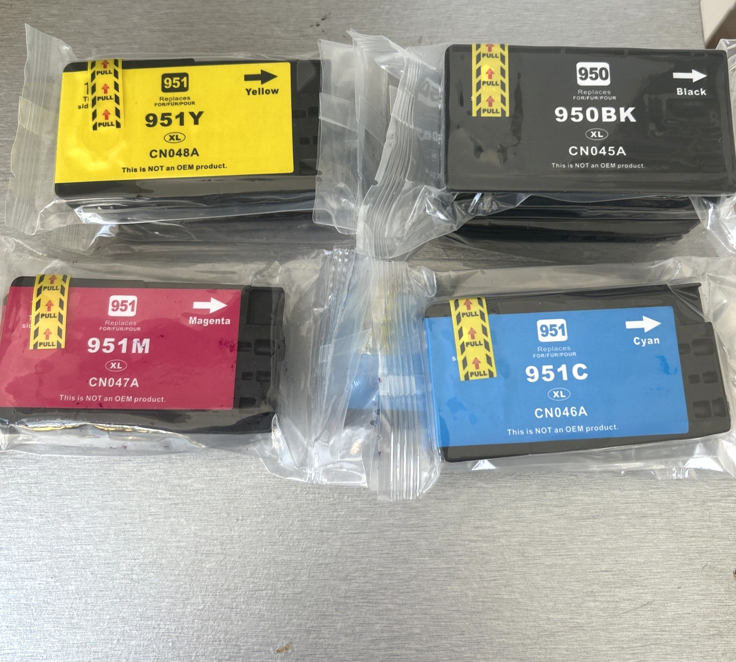10 Ink Cartridges 950XL 951XL for HP officejet 950BK x2, 951M x2,951Y x3,951C x3
