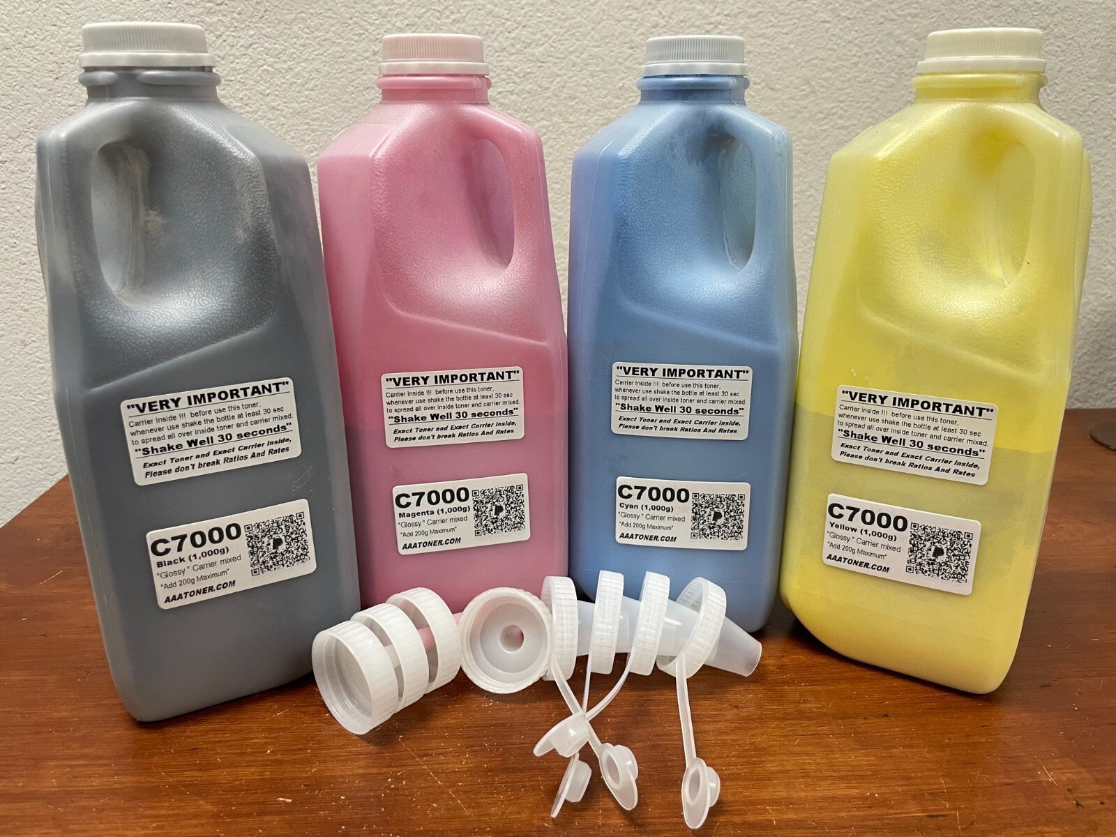 (4,000g) BULK Toner Refill for Xerox VersaLink C7000, C7000dn, C7000 - 4kg Total