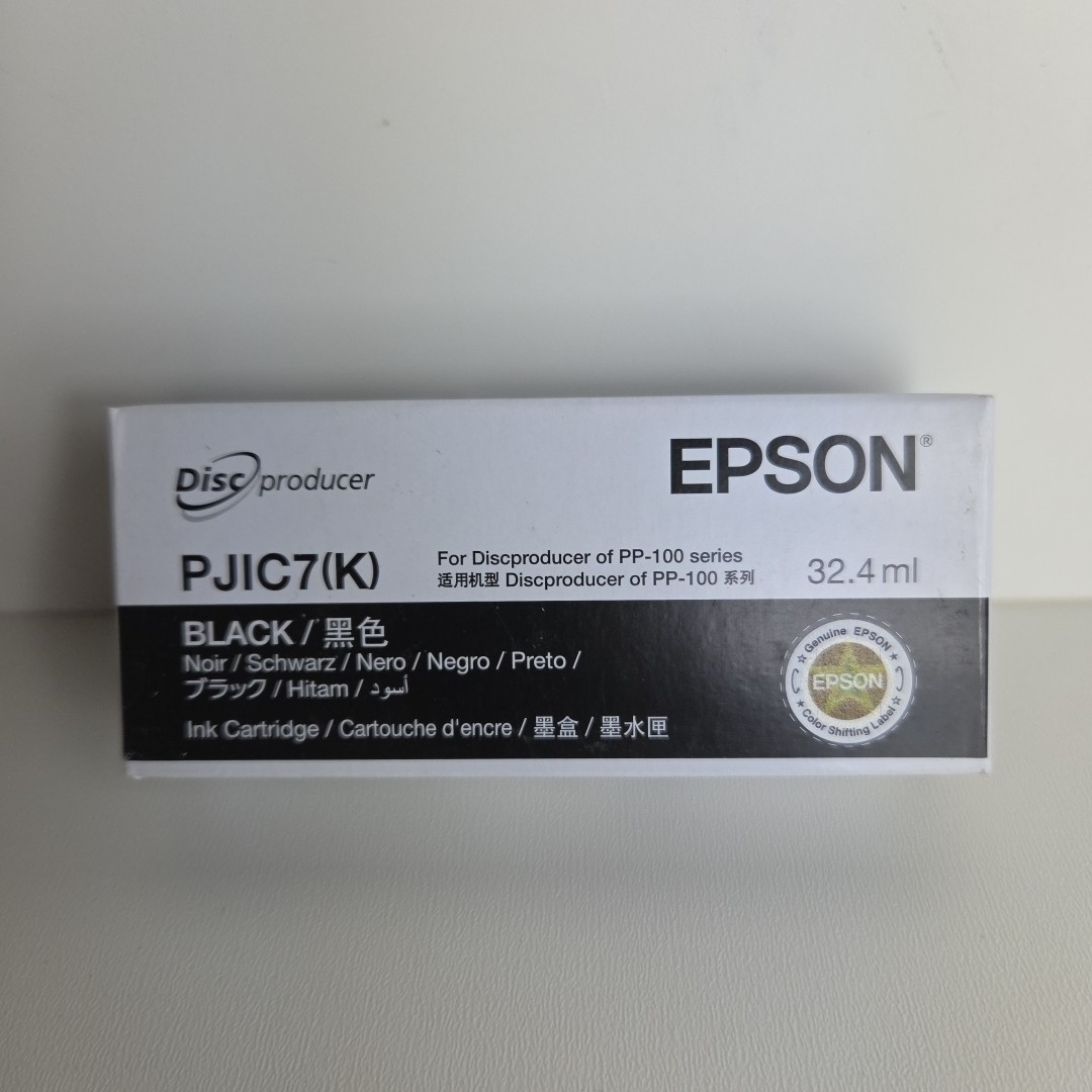 NEW GENUINE - EPSON PJIC7(K) BLACK INK for PP-100 - C13S020693 Sealed 2026