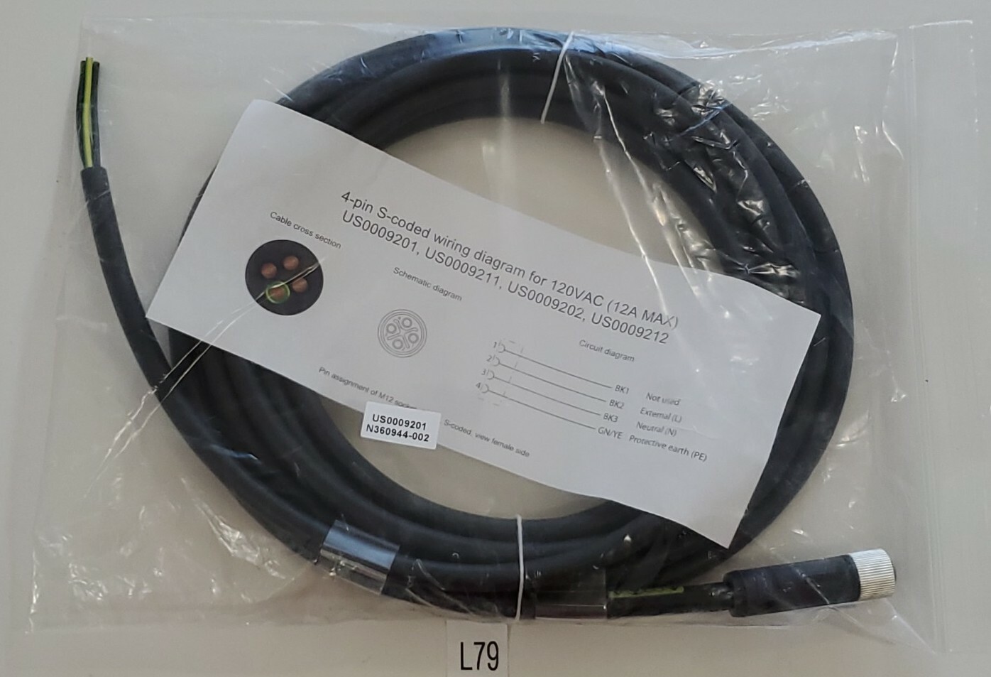 *NEW* Phoenix Contact US0009201 4-Pin Straight S-Coded M12 Connector + Warranty
