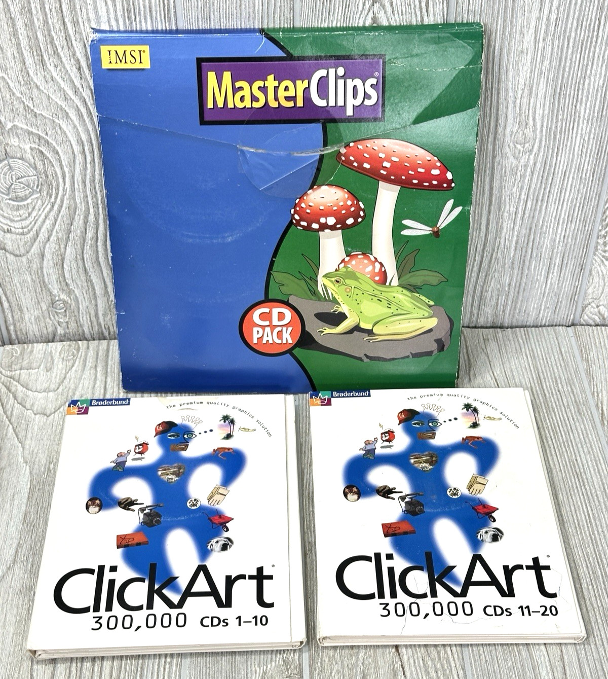 IMSI Master Clips ClickArt Mixed Lot CD Image Pack Web Art Retro Media Software