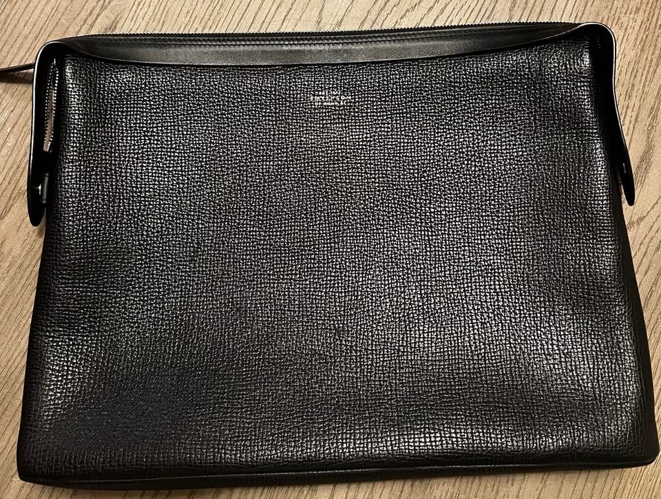 Smythson Pebbled Leather Laptop Case 15" x 11"