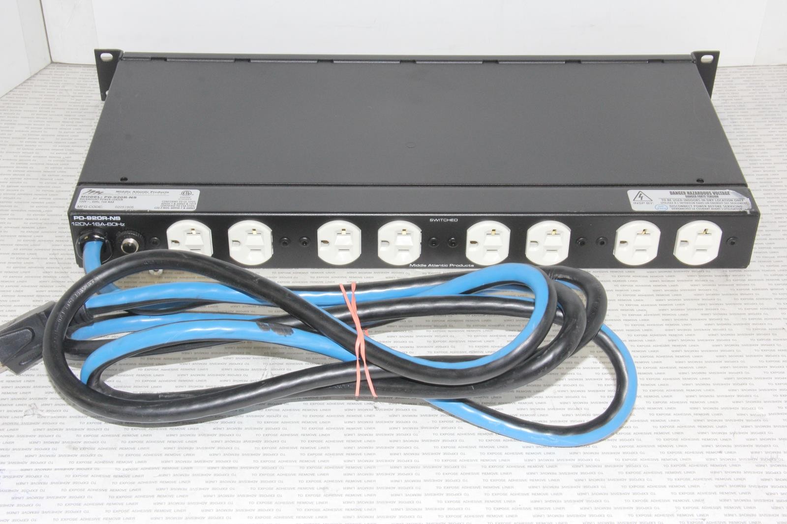 MIDDLE ATLANTIC PRODUCTS PD-920R-NS 16A 9-Outlet Rackmount Power Center