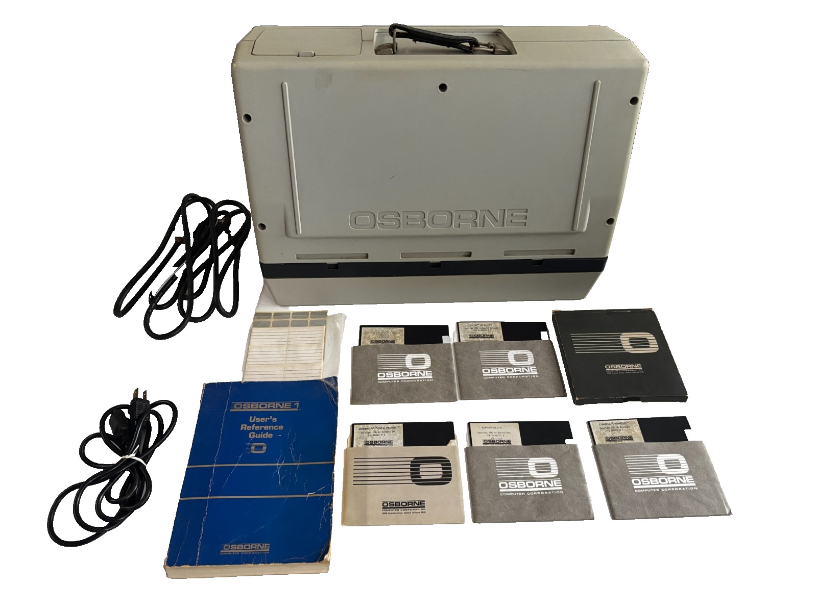 Vintage Original 1982 Osborne 1 Portable Computer w User Manual & Software Disks