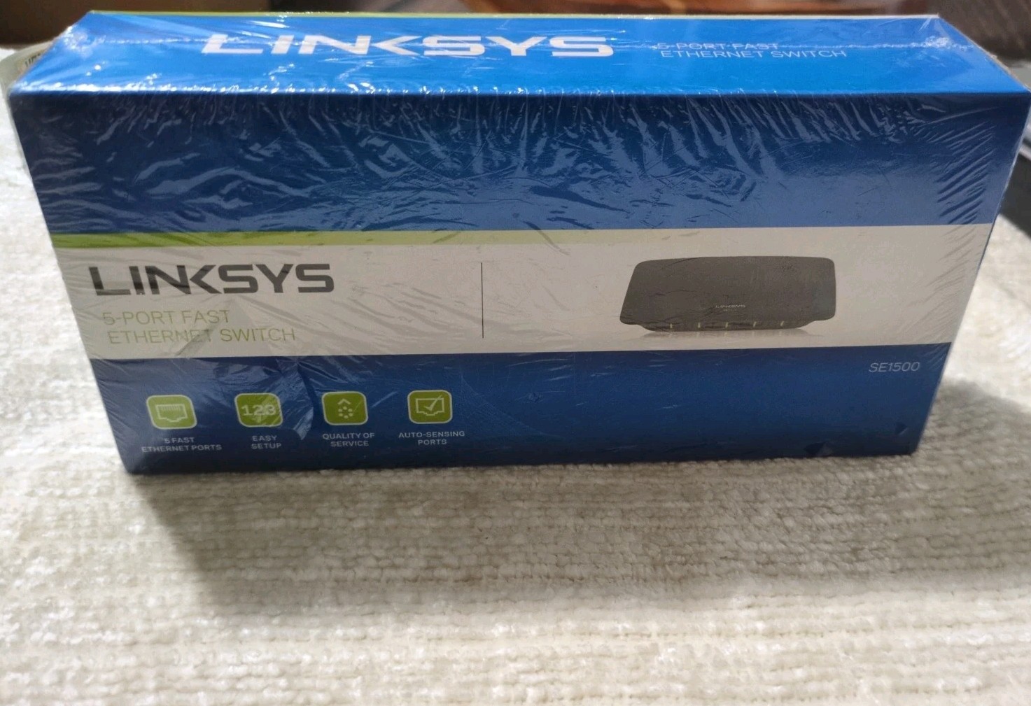 Linksys SE1500 5-Port Fast 10/100 Ethernet Switch - New
