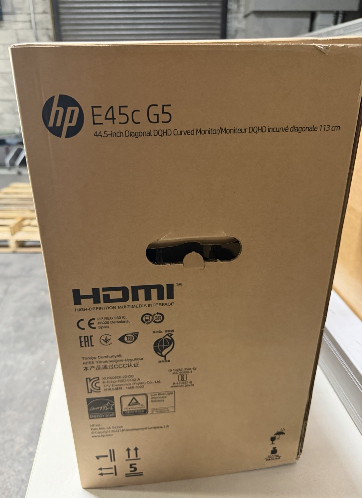 HP E45c G5 44.5" DQHD 165Hz 3ms Curved Desktop Monitor Black/Silver 6N4C1AAABA