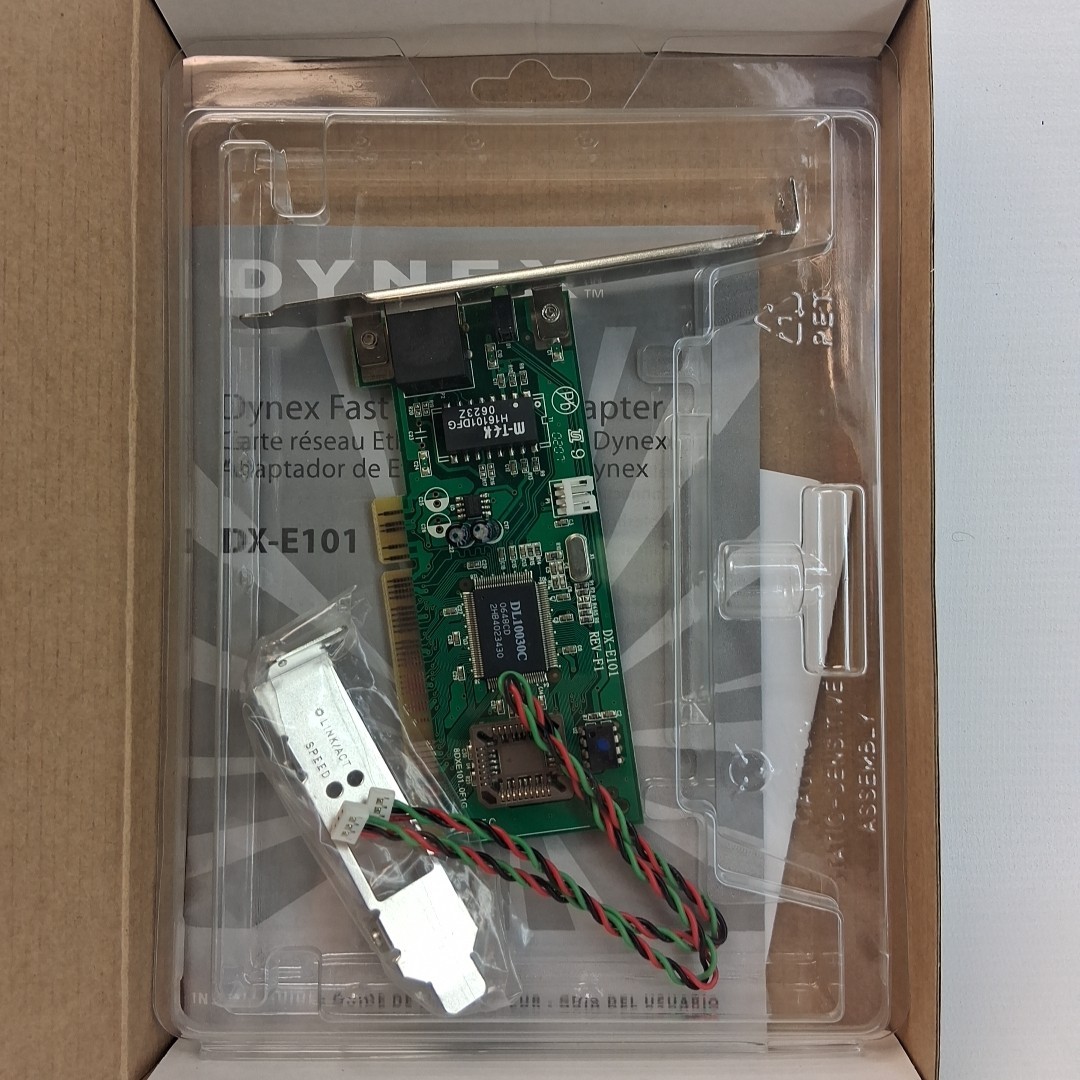 Dynex DX-E101 Fast Ethernet PCI Adapter 10/100Mbps New 