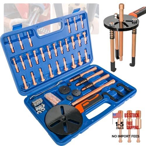 55-in-1 Bearing Puller Kit, Inner Hole Three-Jaw Puller for Cars, Motorcycles, 