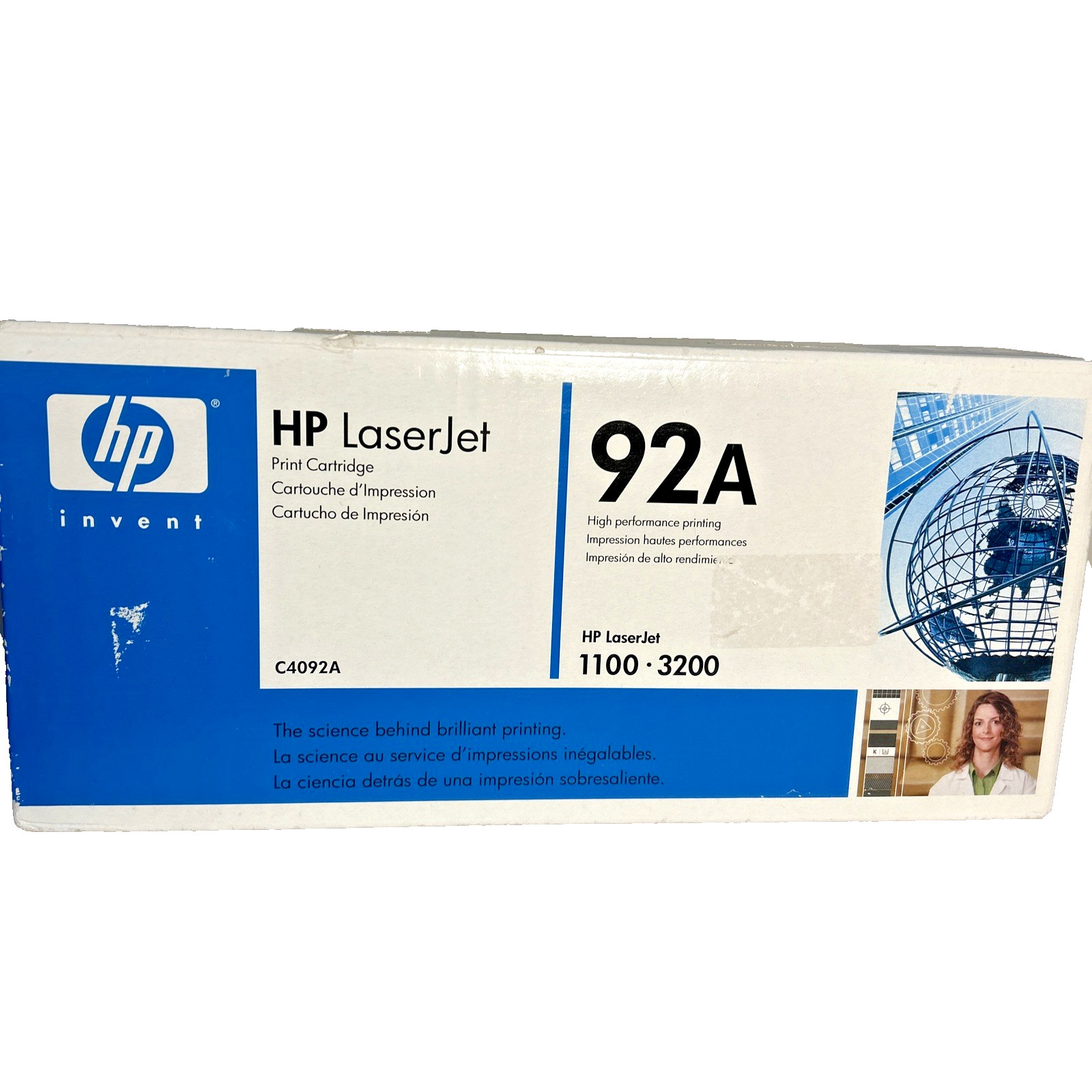 Genuine HP 92A Black LaserJet Toner Cartridge C4092A New Sealed 1100 3200 3220