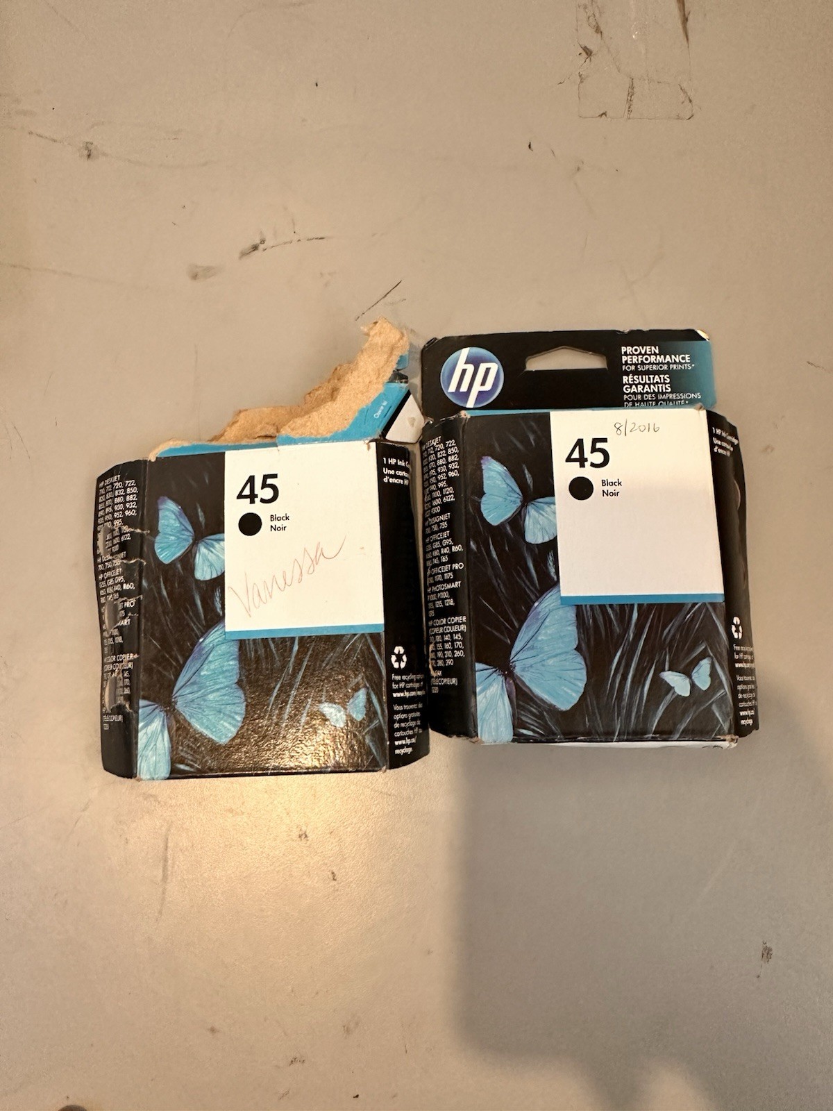 2 HP 45 Ink Cartridges