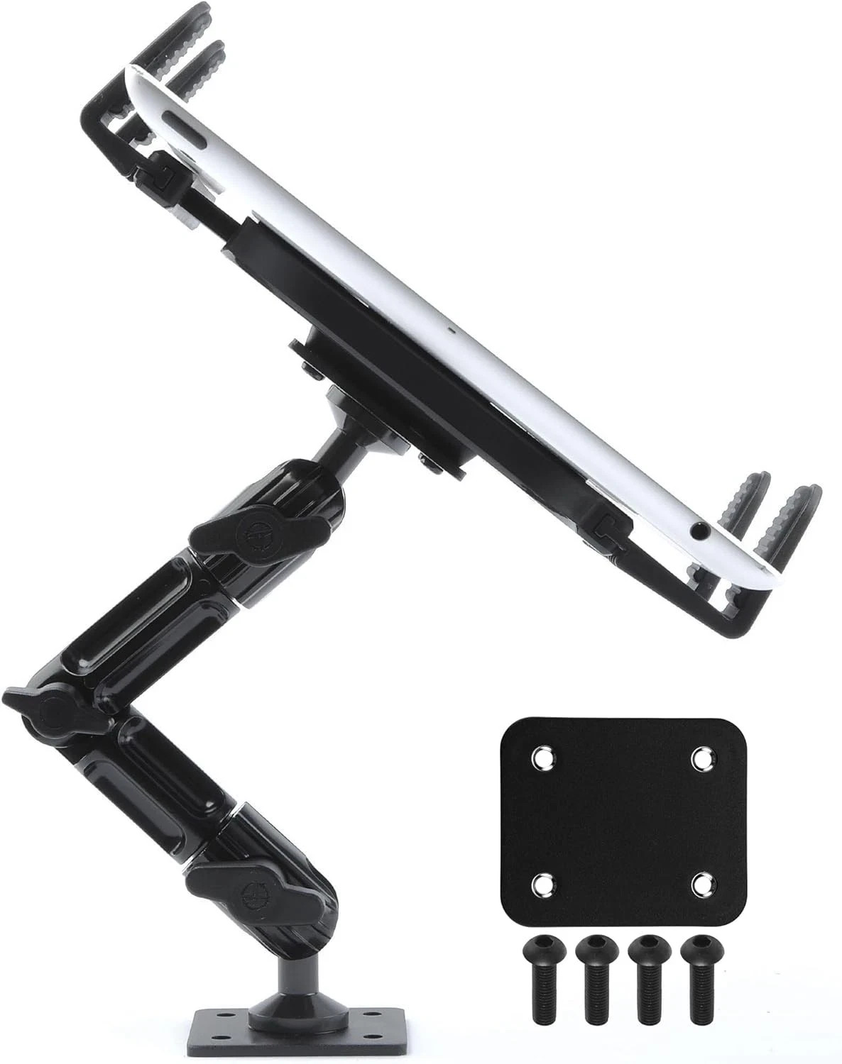 Tackform Industrial Metal Drill Base Tablet Mount [Enduro Series] - Black 