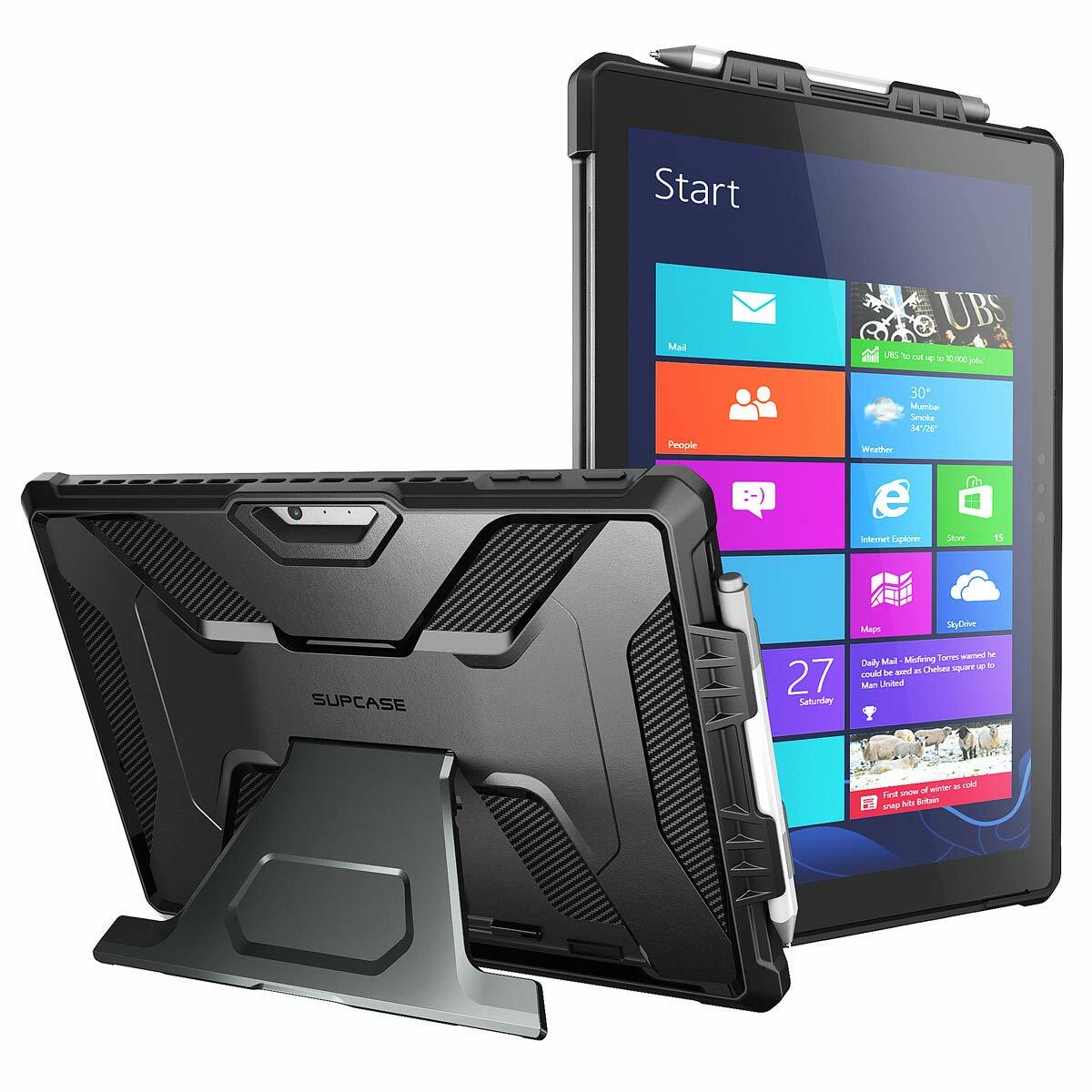 For Microsoft Surface Pro 7 6 5 4 LTE, SUPCASE Rugged Case w/ Stand Cover Shell