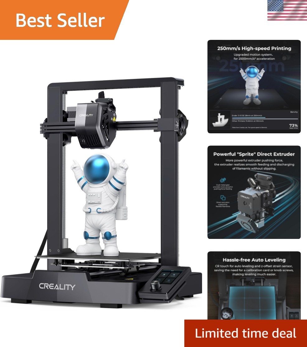 Ender 3 V3 SE 3D Printer, 250mm/s Faster Print Speed CR Touch Auto Leveling S...