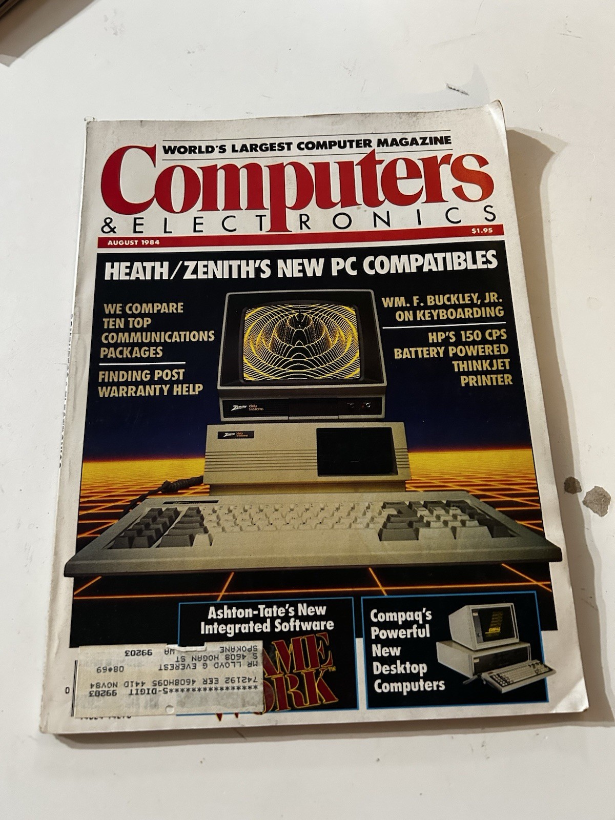 Computers & Electronics Magazine August 1984 Heath Zenith PC Vintage