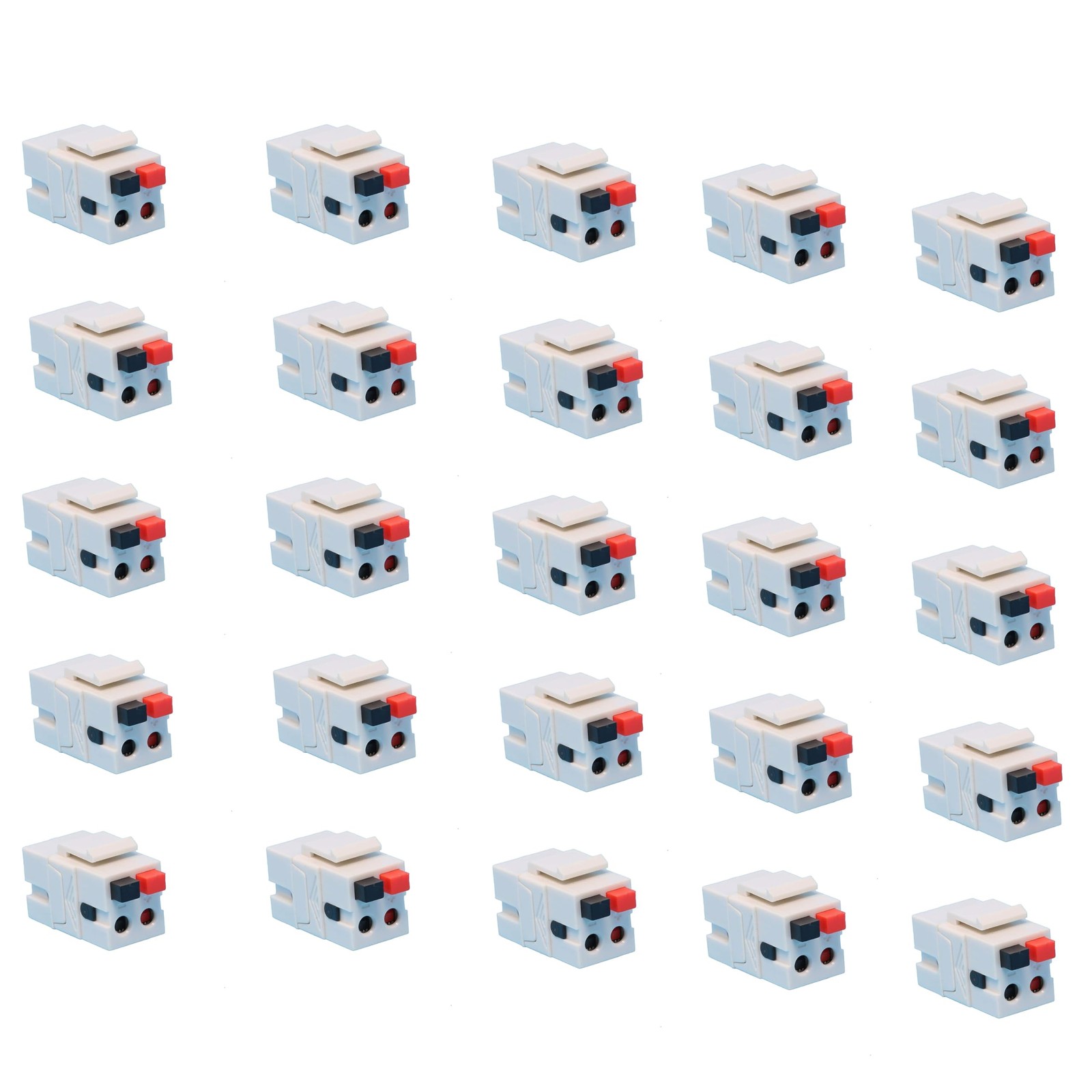 Speaker Keystone Jack – Spring Loaded Speaker Jack for Keystone Wall Plate