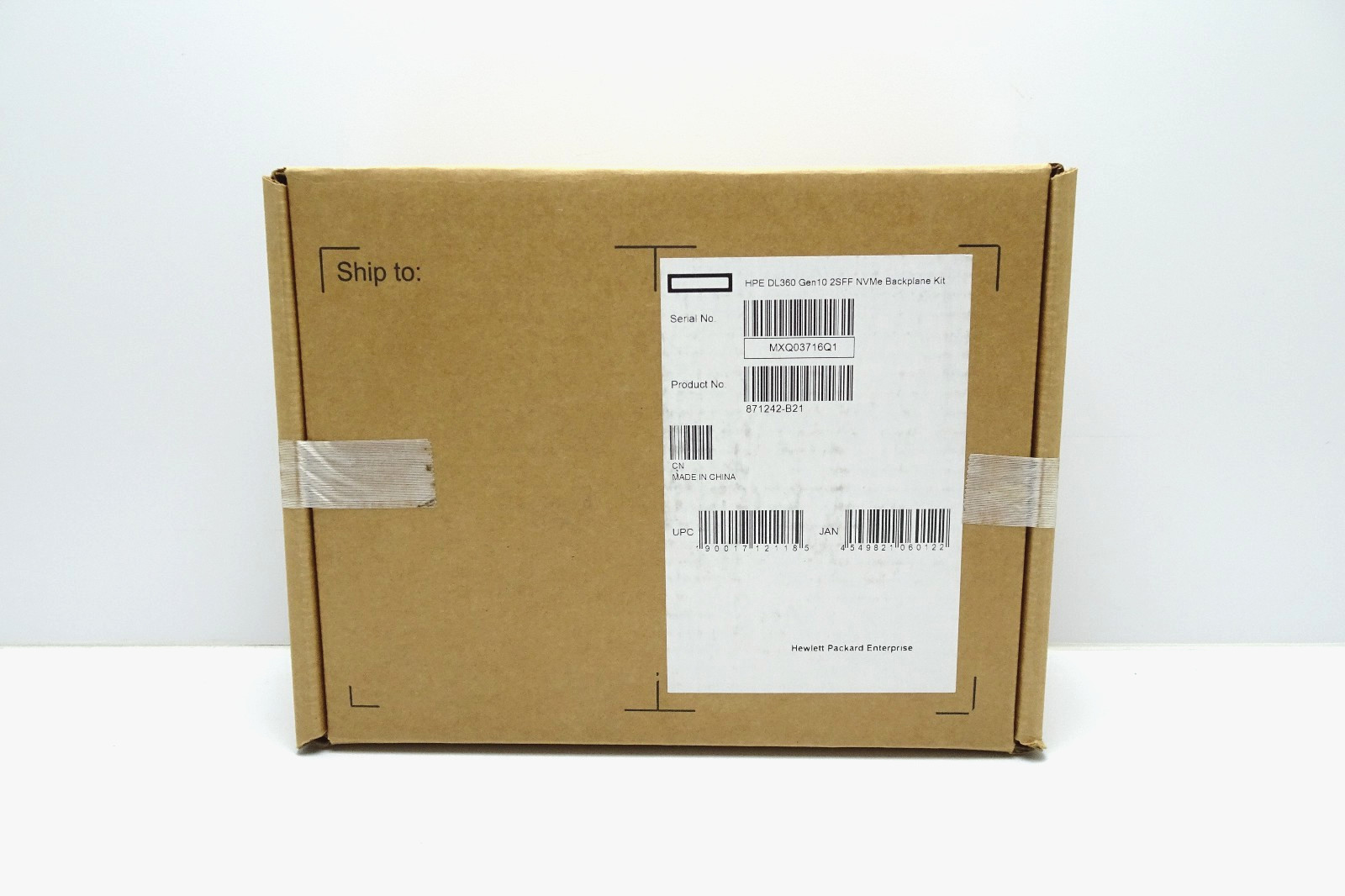 HPE DL360 Gen10 2SFF NVMe Backplane Kit | NEW IN BOX